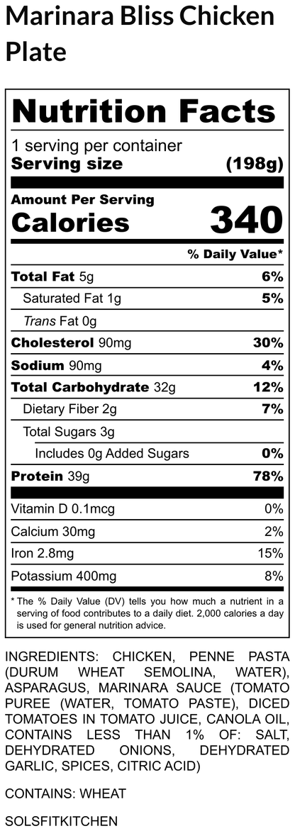 Marinara Bliss Chicken Plate
