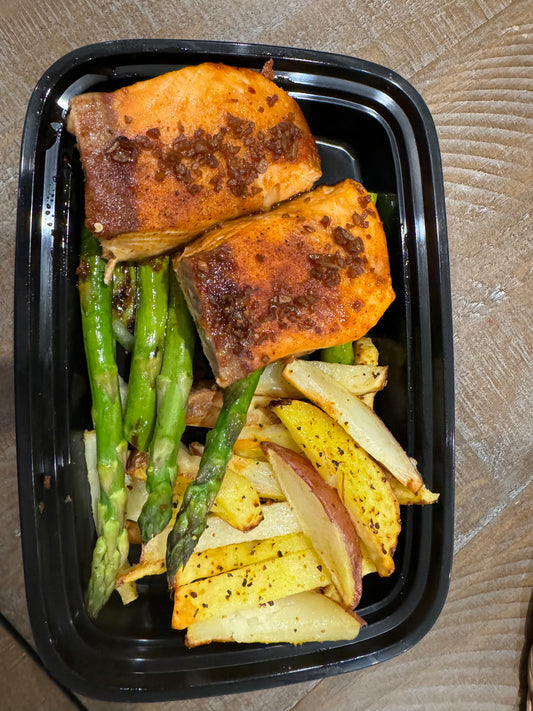 Honey Garlic Salmon Plate